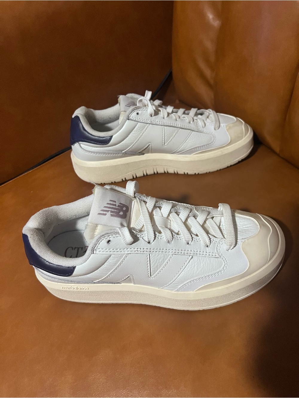NEW BALANCE CT302LC WHITE DARK BLUE SNEAKERS men’s 6.5 women’s 8